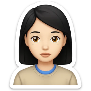 Negra da pele clar sticker