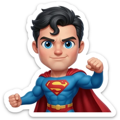 superman red cape sticker