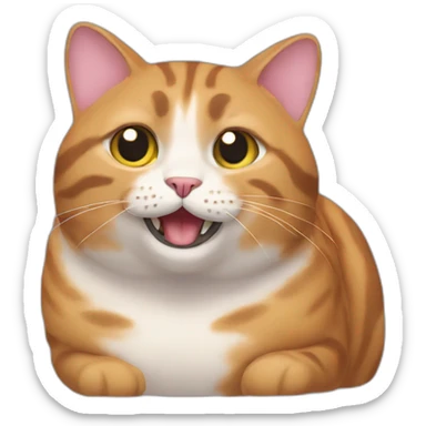 oversided chonker cat sticker
