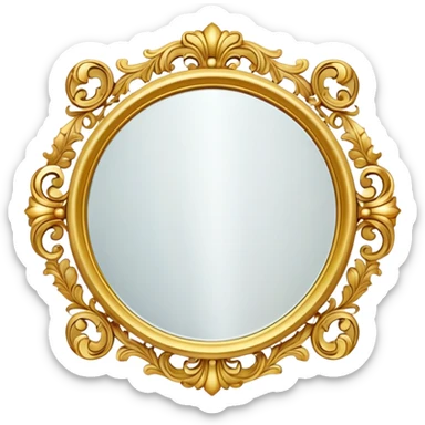Golden mirror sticker