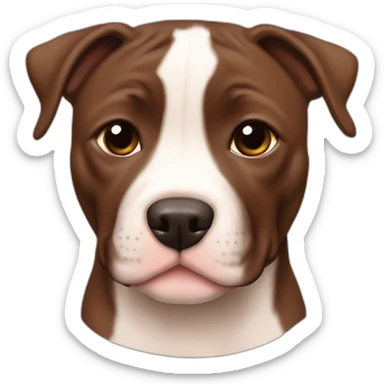 All brown Staffordshire bull terrier puppy sticker