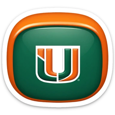 Miami Hurricanes logo sticker