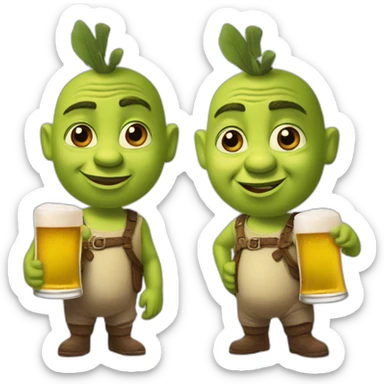little Pinokio from the shrek with beer sticker