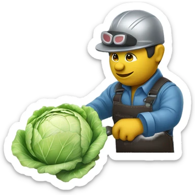 Welder doing the cabbage patch  sticker