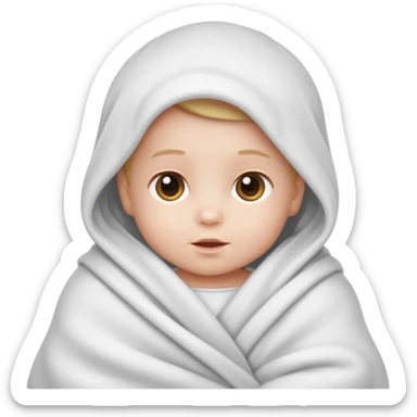 baby wrapped in blanket sticker