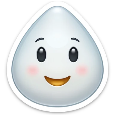 white gum drop sticker