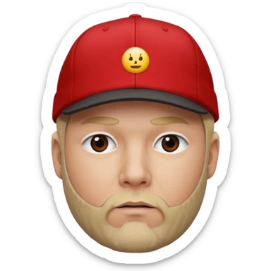 Fred Durst red cap back, blonde hair sticker