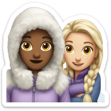 Snow bunnies sticker