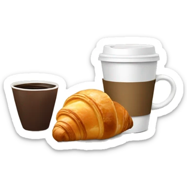 Coffee and croissant  sticker