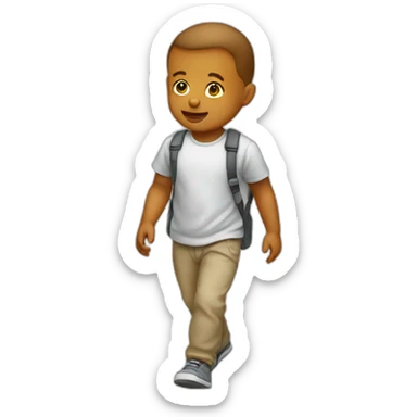 Create emoji of a walking infant  sticker