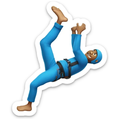 Rock climber doing a backflip sticker