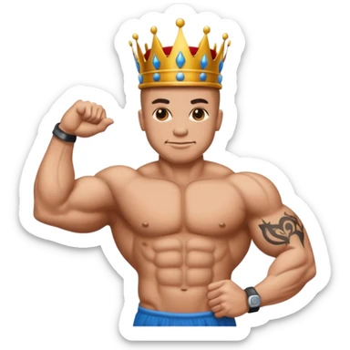muscle arm emoji body builder king emoji  sticker