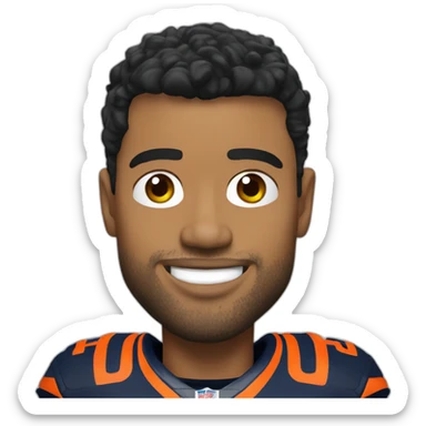 Russell Wilson broncos sticker