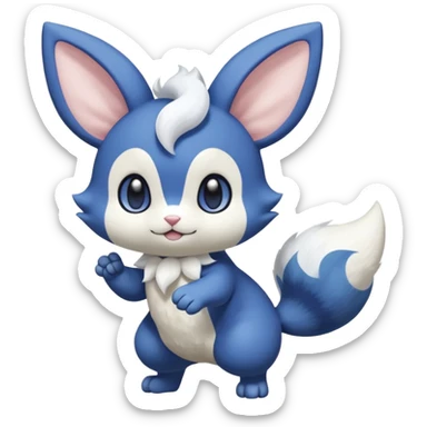 Meowstic-Minccino-Delcatty-Pachirisu-fusion sticker