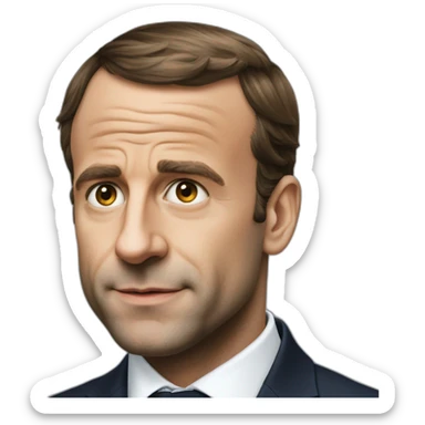 Macron avec un gros nez sticker