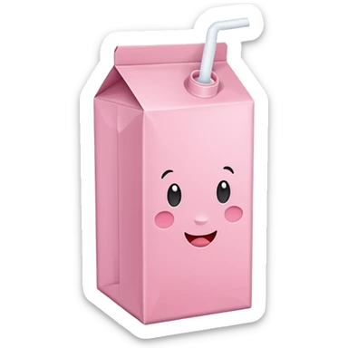 Strawberry milk carton sticker