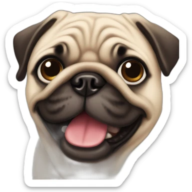 cute pug sticker