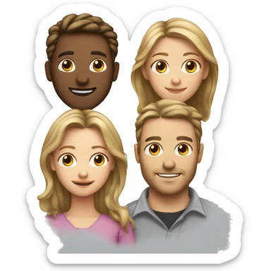 Two girls with bronde hair and one guy – Colleagues sticker