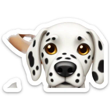 redhead woman with a dalmatian  sticker