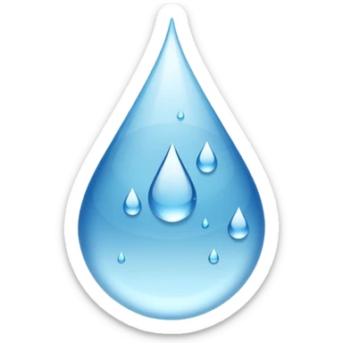 Una gota de agua blanca sticker