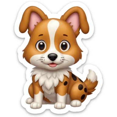 The catdog is something between a cat and a dog. sticker
