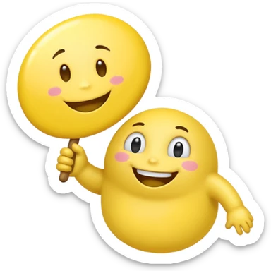 blob holding get better sign sticker