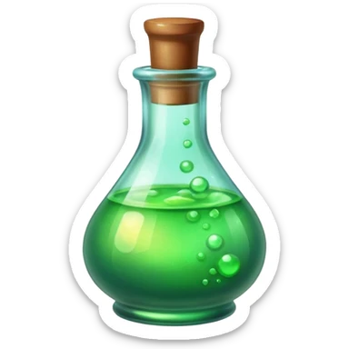 Minimalistic green Potion sticker