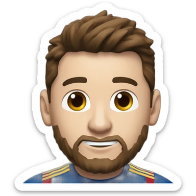 Lionel Messi avec un maillot de ronaldo sticker