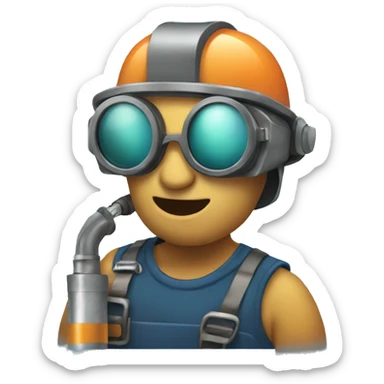 Underwater welder sticker