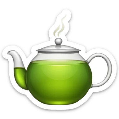 tea pod emoji, simple and clear sticker