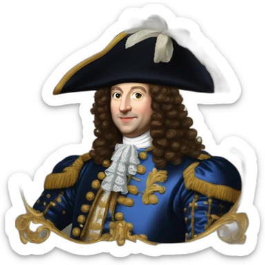 Macron mélanger avec Louis XIV sticker