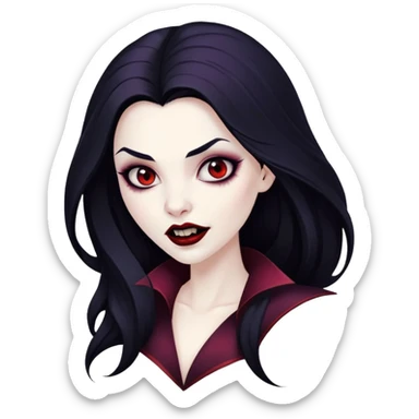 Beautiful female vampire  sticker