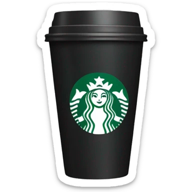 black starbucks coffee cup sticker