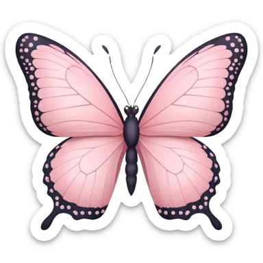   Pastel Pink Butterfly with Gypsophila sticker