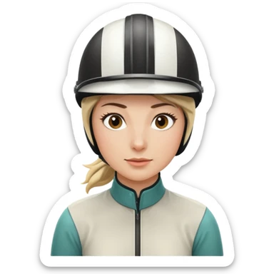  horse jockey woman face sticker