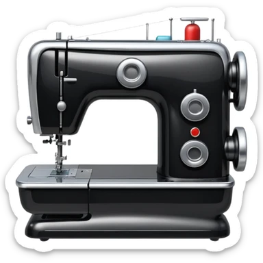 contemporary sewing machine sticker