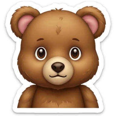 Teddy bears have soft fur and innocent, gentle faces. sticker
