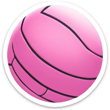 pink volleyball sticker