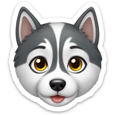 Cute husky girl sticker