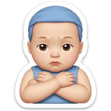  🥺 Pero con manitas y cruzadas como un bebé diciendo porfis y sacando su trompita sticker