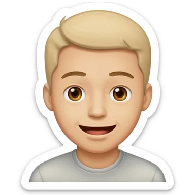 A guy trying not to laugh sticker