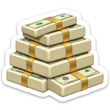 plain ivory money sticker