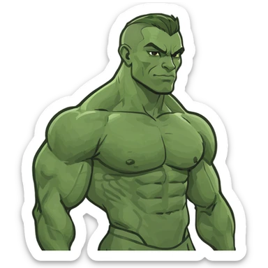 Skinny body builder sticker