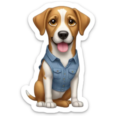 chien-avec-une-chemise sticker