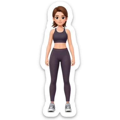 beautiful athletic girl in full growth sticker