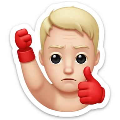 thumbs down with a frown face sticker