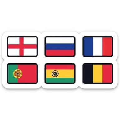 languages translation symbol with multiple flags sticker