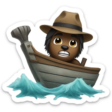 bucky beaver Shipwrecked 64 horror sticker