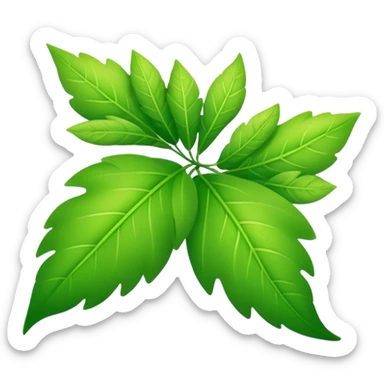 bright green summer leaves gently falling in a warm breeze sticker