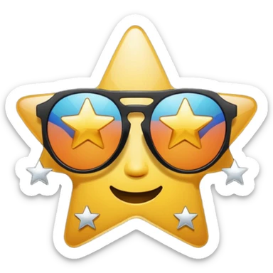 star shape sunglasses sticker